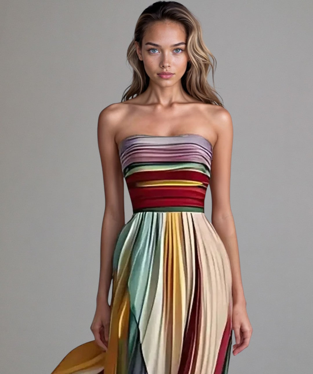 Robe sans bretelles trapèze Vivienne