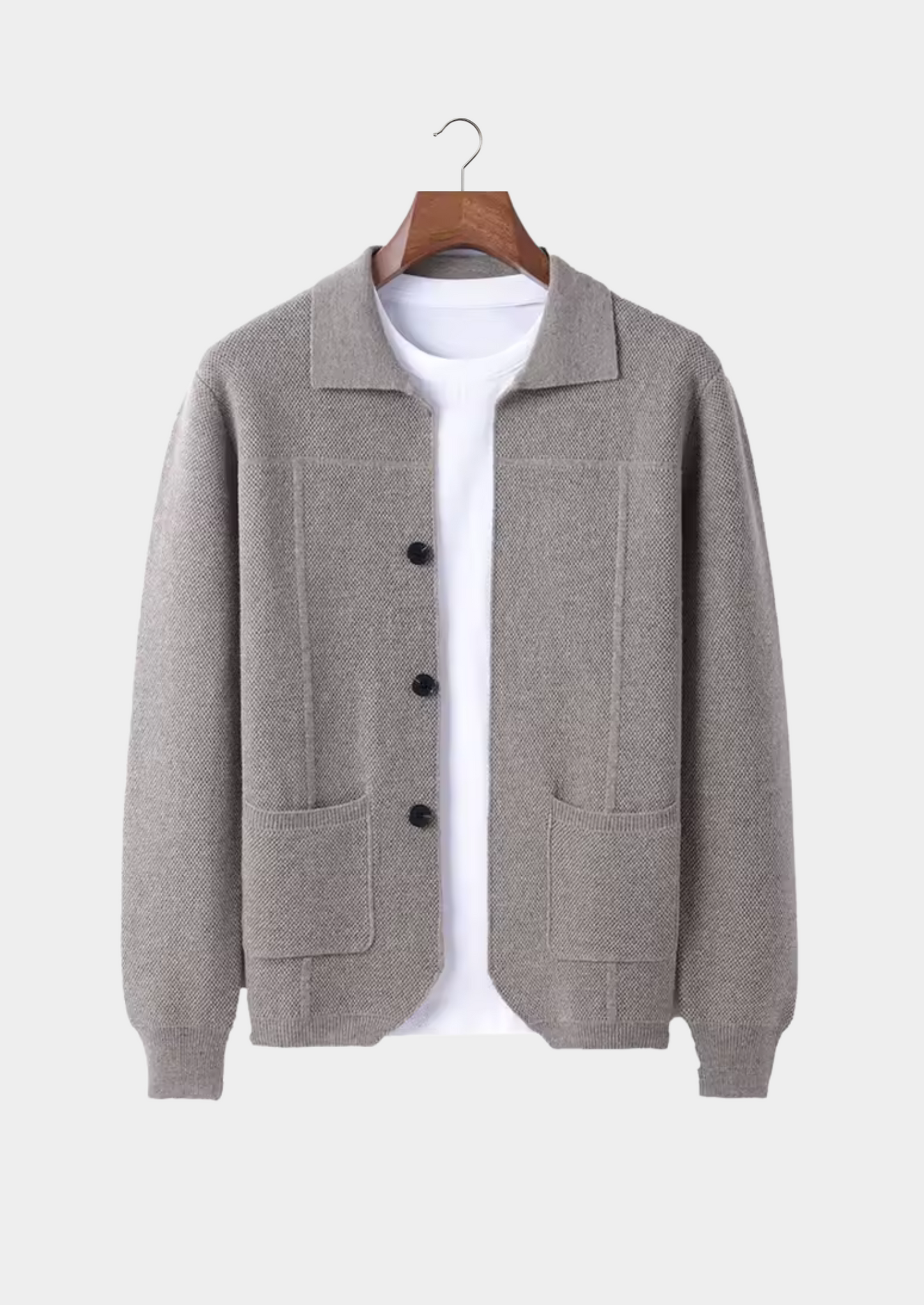 Surchemise boutonnée en mérinos Pemberton