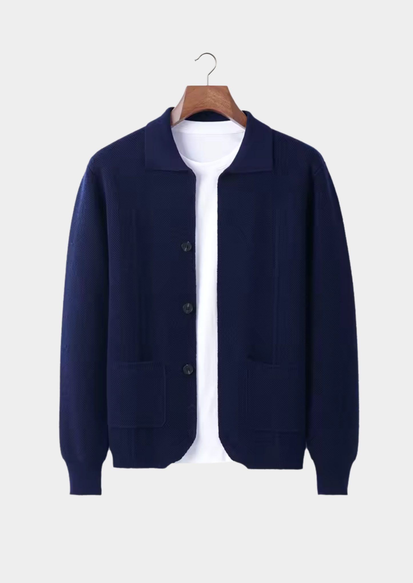 Surchemise boutonnée en mérinos Pemberton