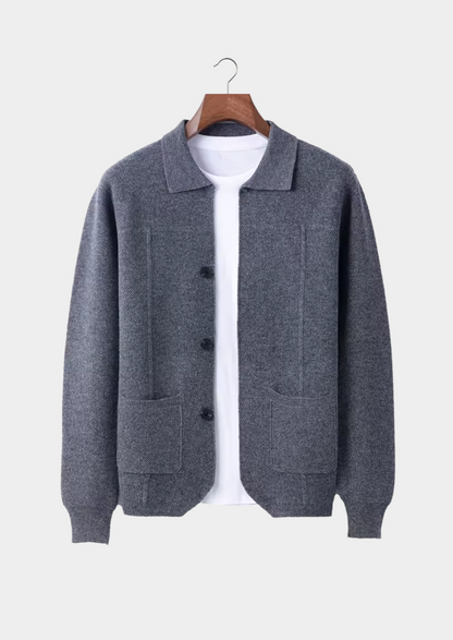 Surchemise boutonnée en mérinos Pemberton