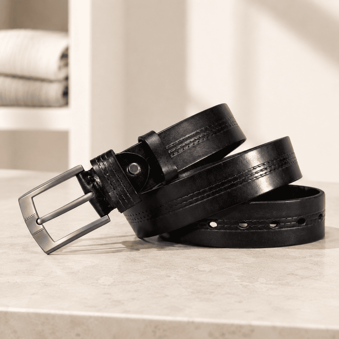 Ceinture en cuir pleine fleur Rowan