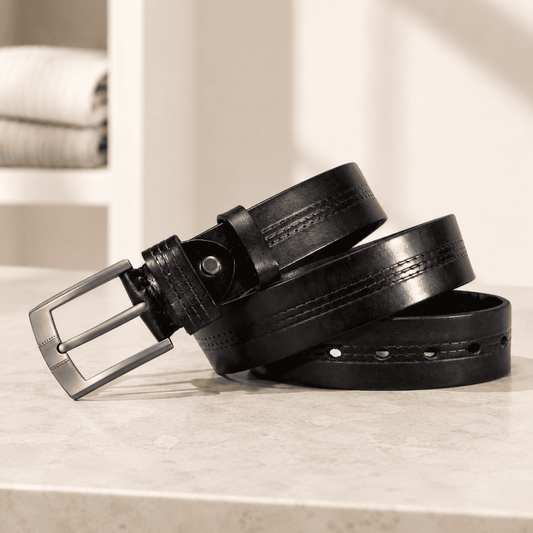 Ceinture en cuir pleine fleur Rowan