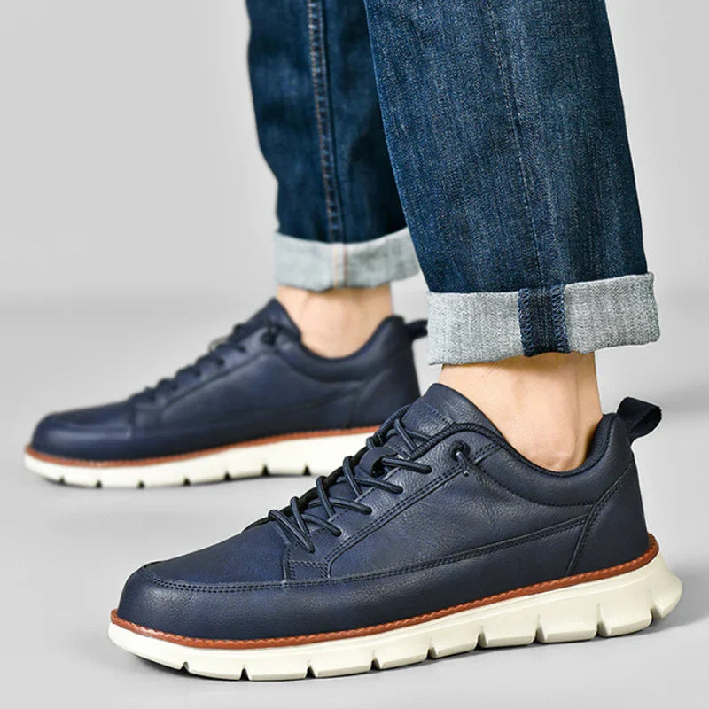 Baskets en cuir façonné Leo