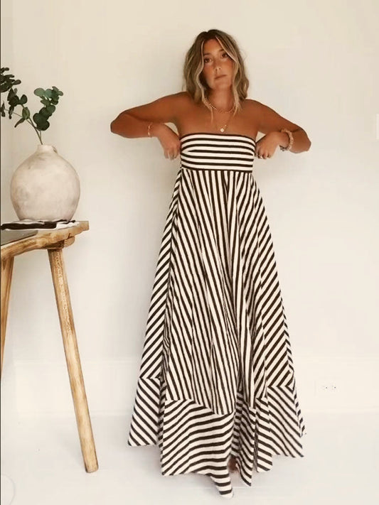 Robe longue froncée Charme nocturne
