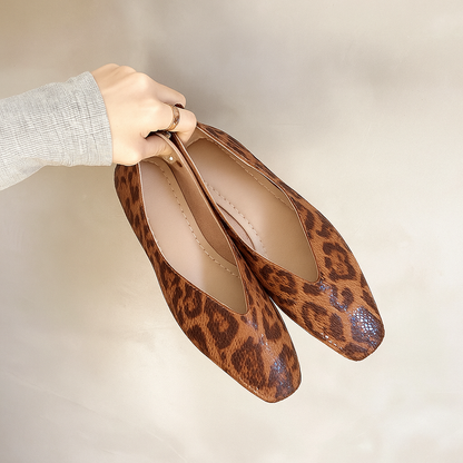 Ballerines en cuir Kensington Leopard