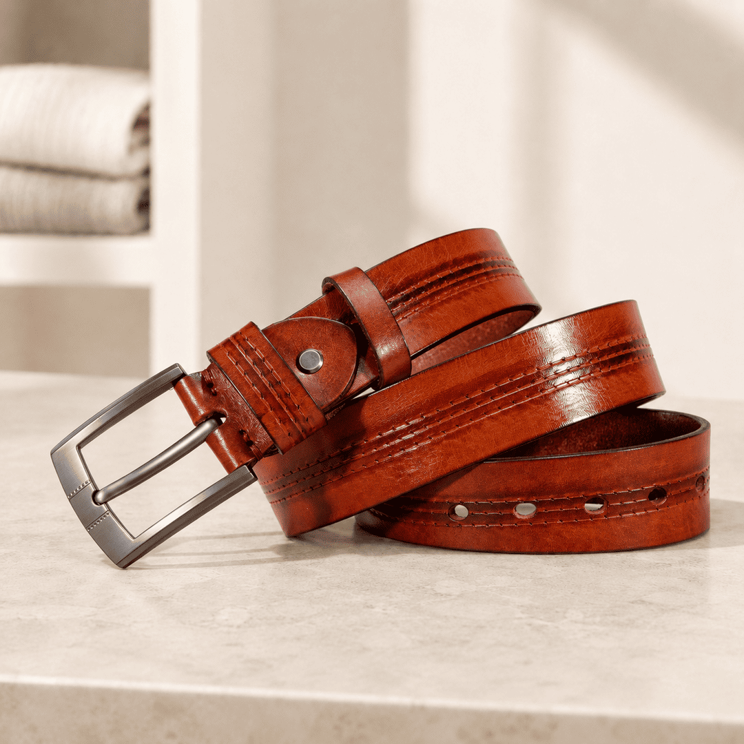 Ceinture en cuir pleine fleur Rowan