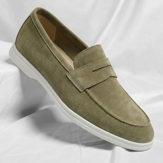Mocassins Bancroft en suède à pampilles