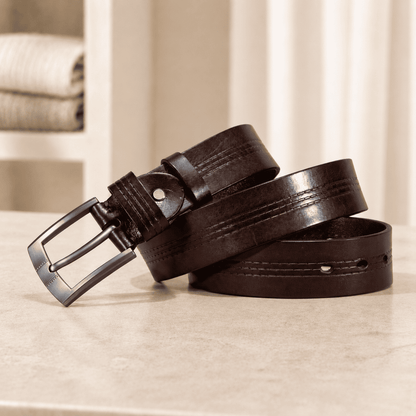 Ceinture en cuir pleine fleur Rowan