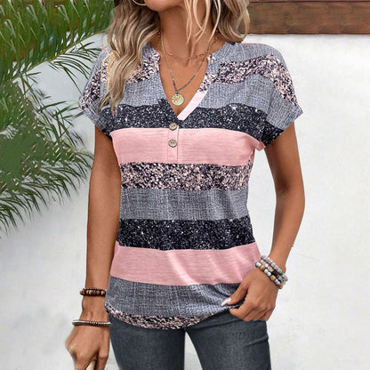 BLOUSE CLARA À RAYURES DÉCONTRACTÉE