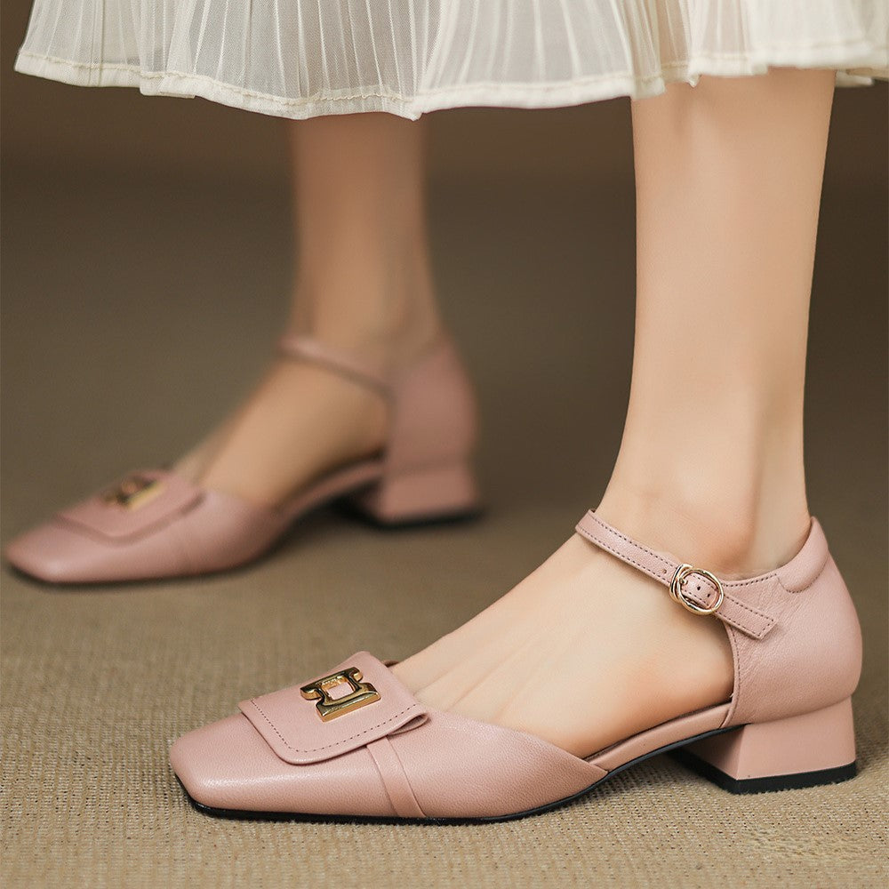 Hartley Mary Janes en cuir à boucle