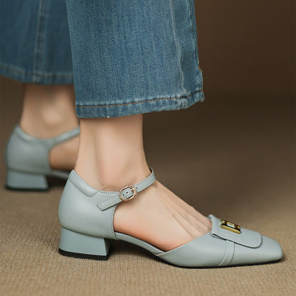 Hartley Mary Janes en cuir à boucle