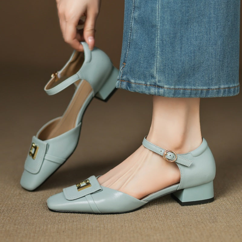 Hartley Mary Janes en cuir à boucle