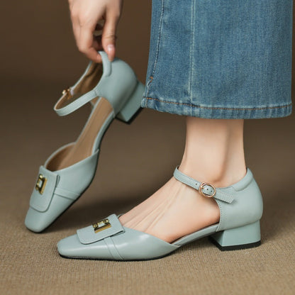 Hartley Mary Janes en cuir à boucle