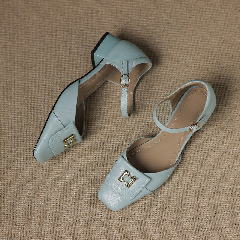Hartley Mary Janes en cuir à boucle