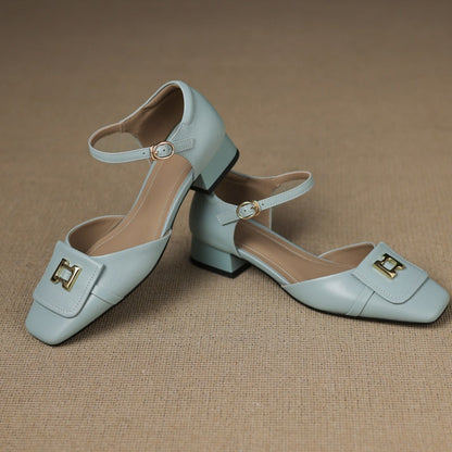 Hartley Mary Janes en cuir à boucle