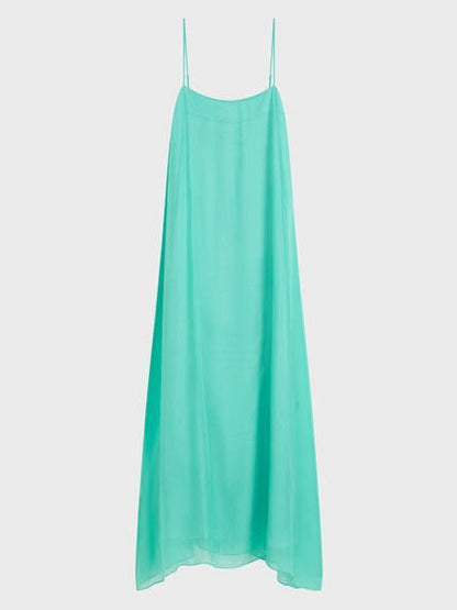 Spaghetti Straps Elegant Column Maxi Dress