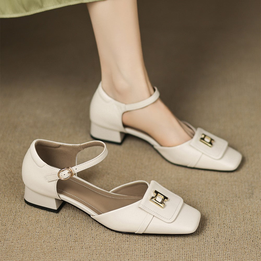 Hartley Mary Janes en cuir à boucle