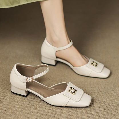 Hartley Mary Janes en cuir à boucle