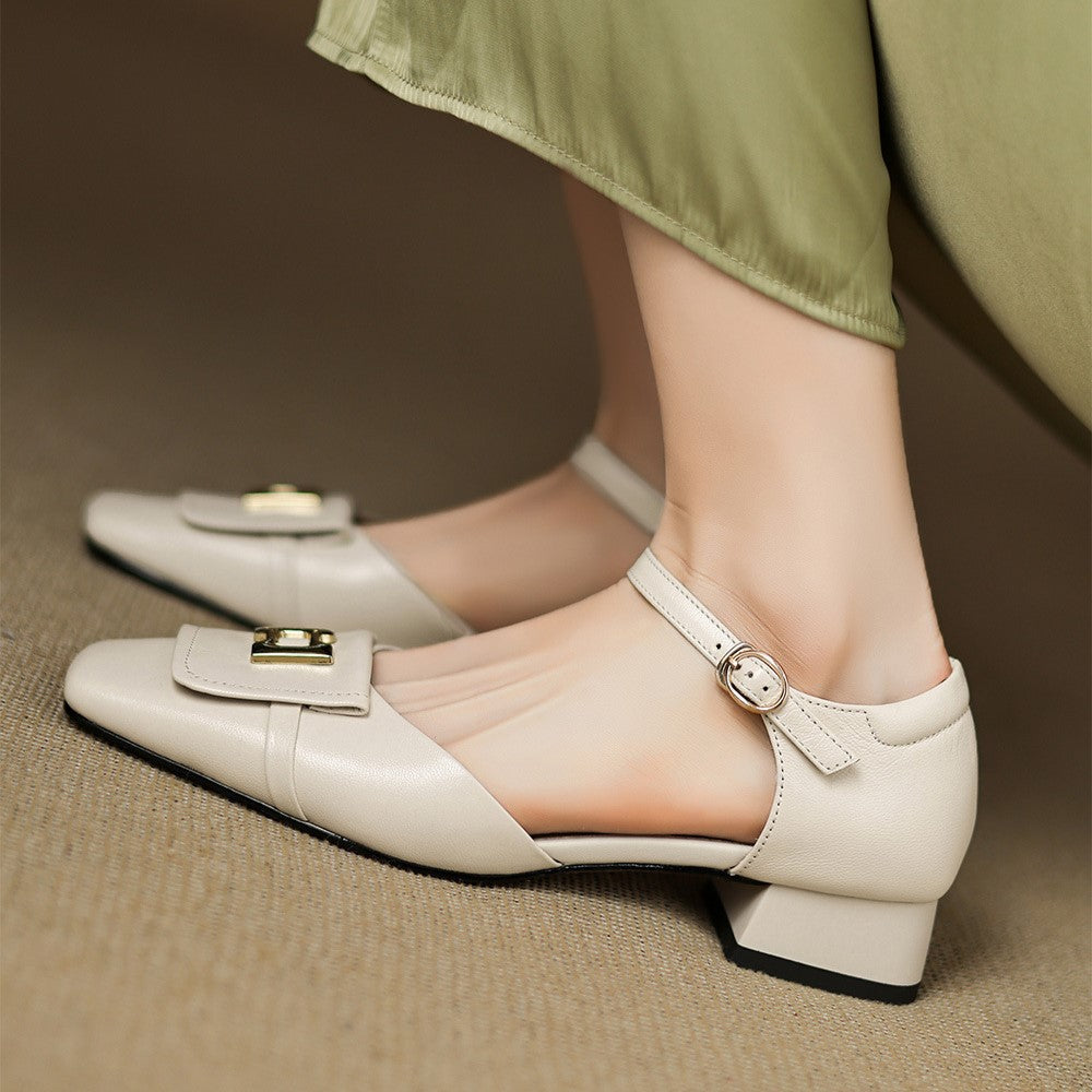 Hartley Mary Janes en cuir à boucle