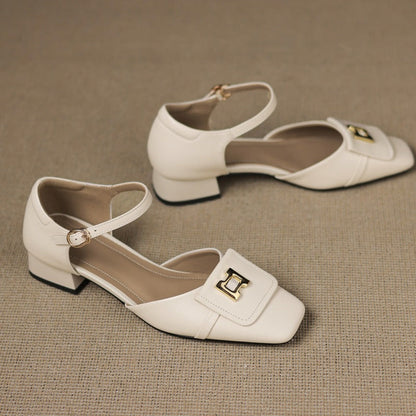 Hartley Mary Janes en cuir à boucle