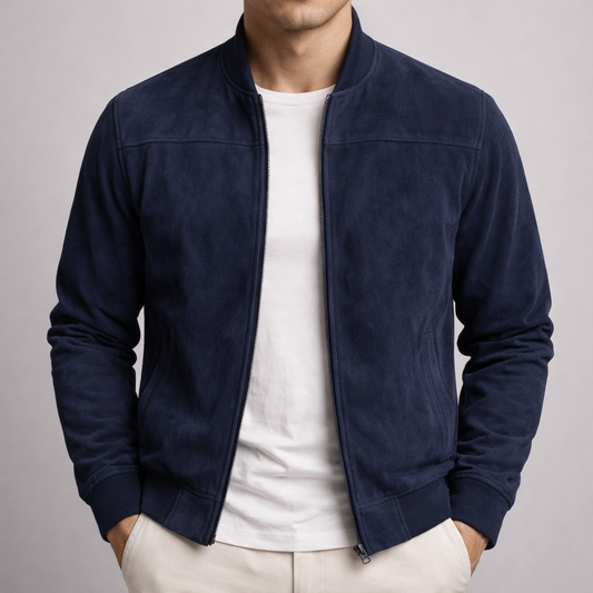 Blouson zippé en suède Lawson