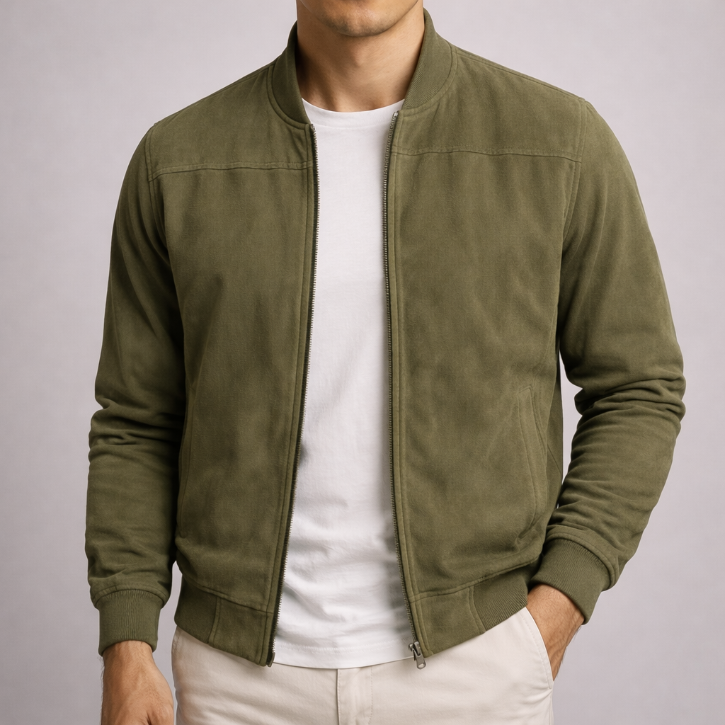 Veste Lawson en daim zippée