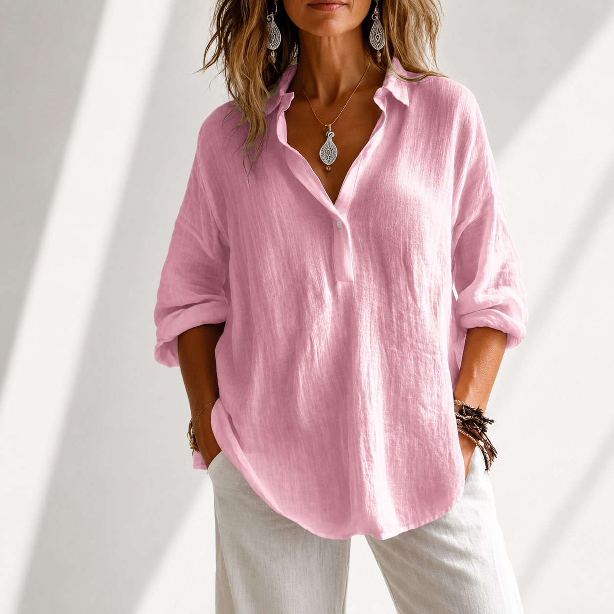 Kensington Cotton Linen Blouse