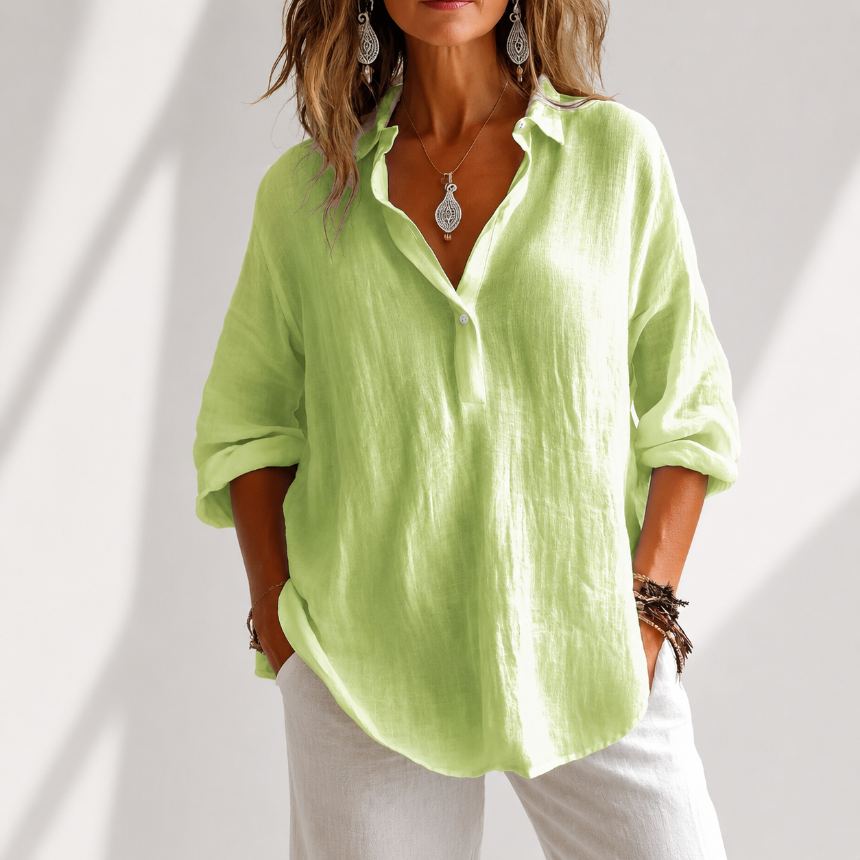 Kensington Cotton Linen Blouse