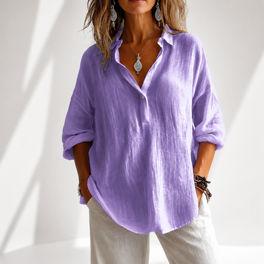 Chemisier Kensington en coton et lin