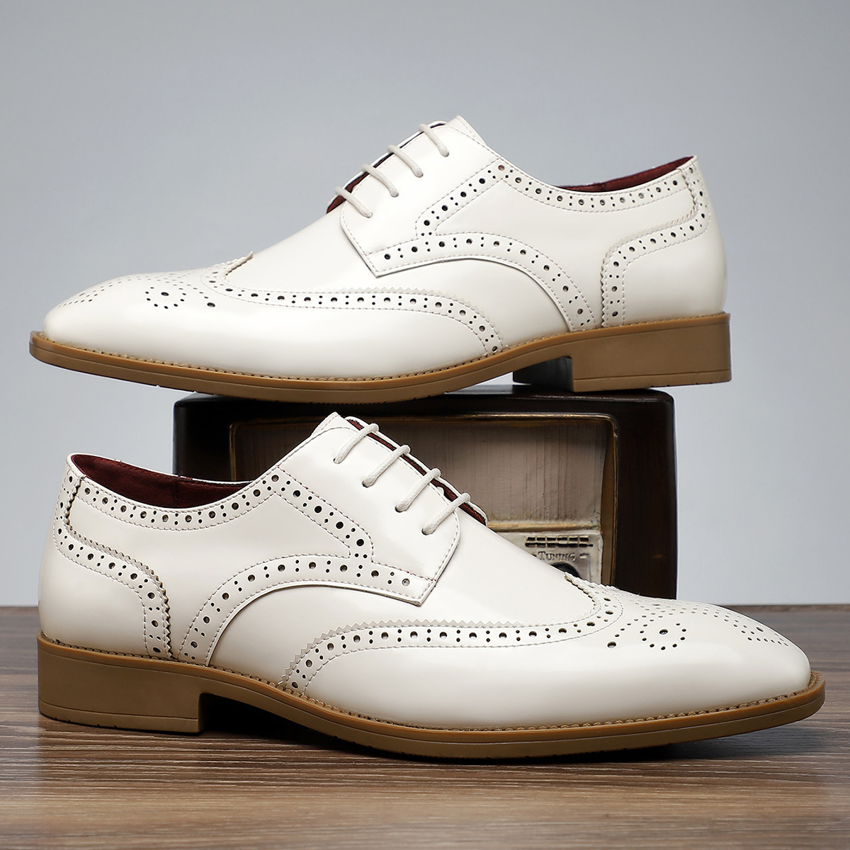 Stirling Leather Brogue Dress Shoes
