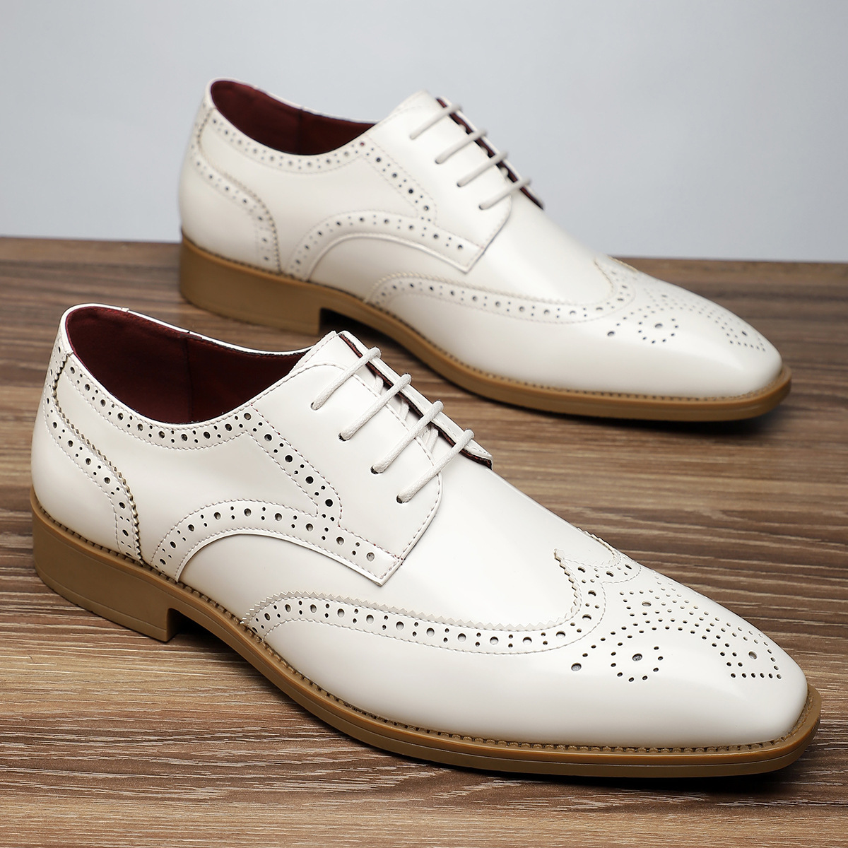 Stirling Leather Brogue Dress Shoes