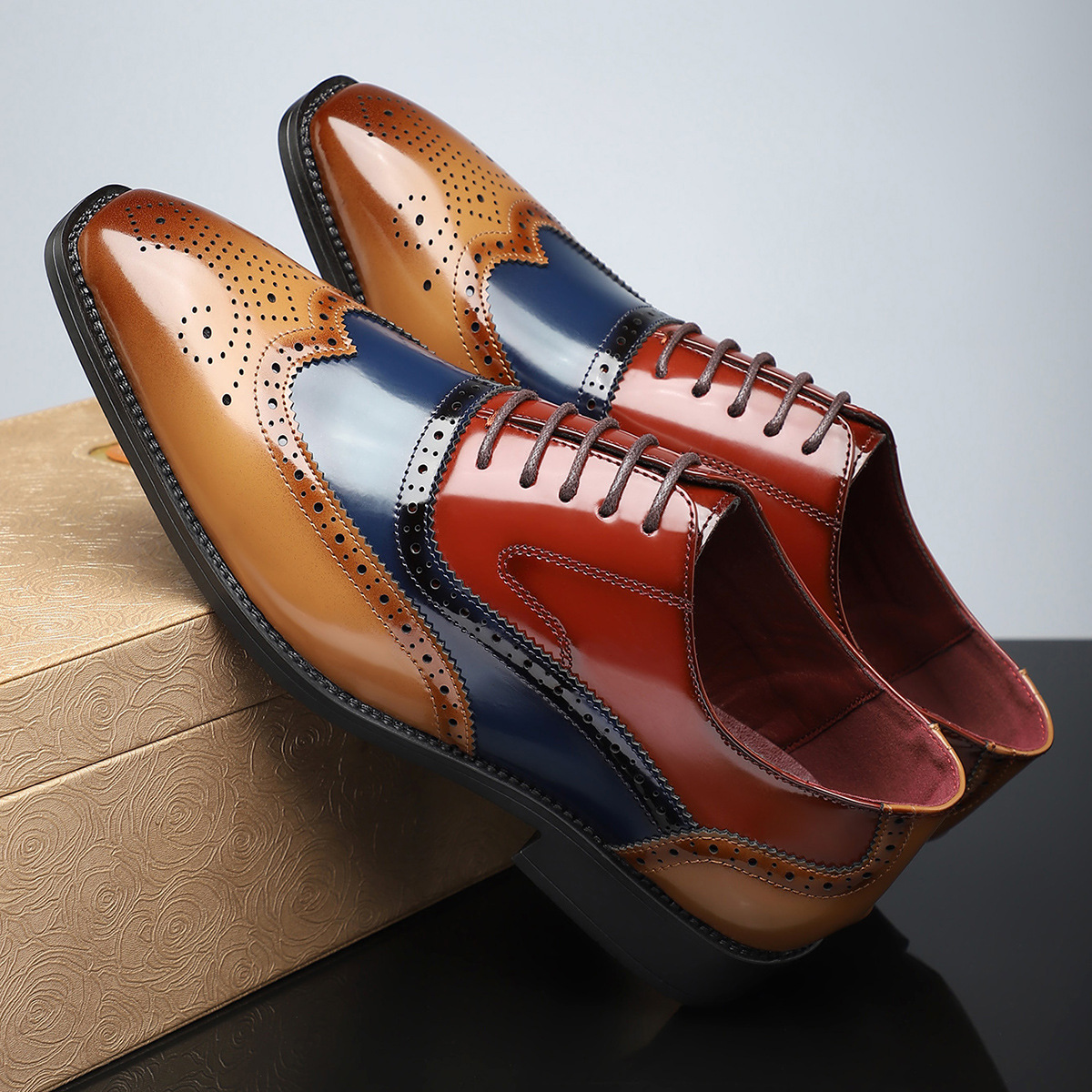 Stirling Leather Brogue Dress Shoes