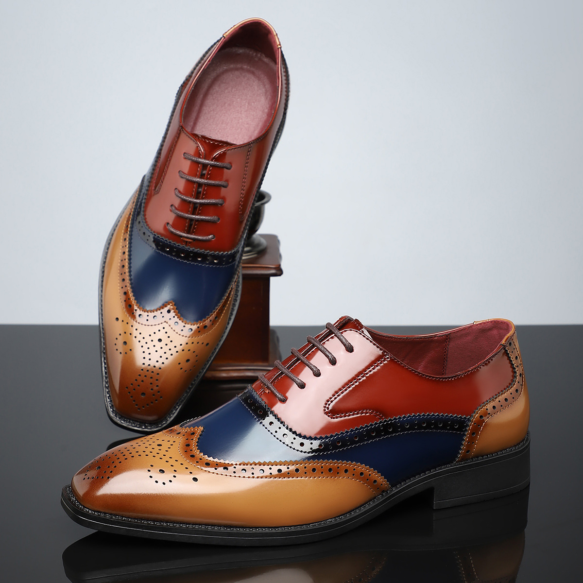 Stirling Leather Brogue Dress Shoes