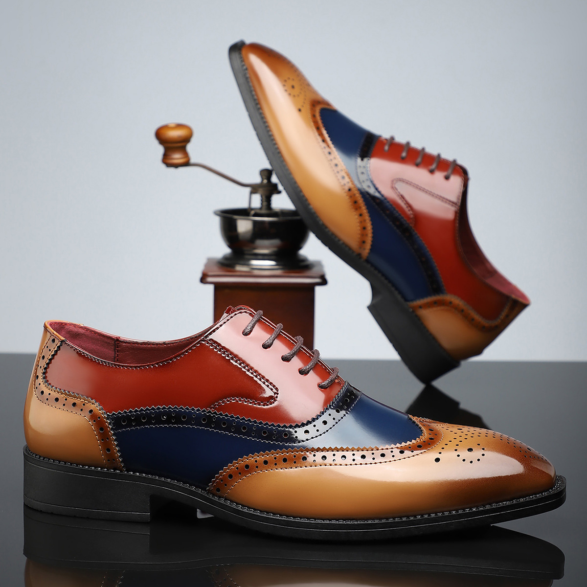 Stirling Leather Brogue Dress Shoes