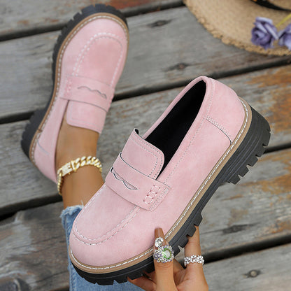 Mocassins compensés en daim Bromley