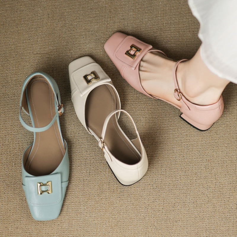 Hartley Mary Janes en cuir à boucle