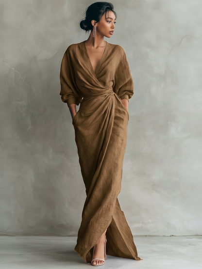Robe longue en lin Hugo