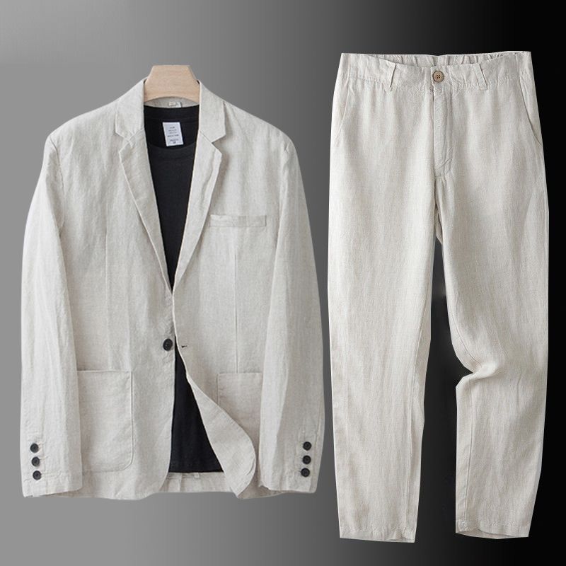 Ensemble costume de lin Davenport
