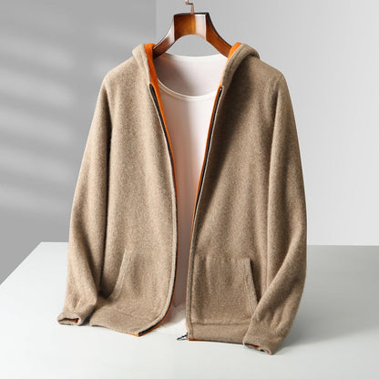 SWEAT À CAPUCHE RÉVERSIBLE EN CACHEMIRE CYRUS