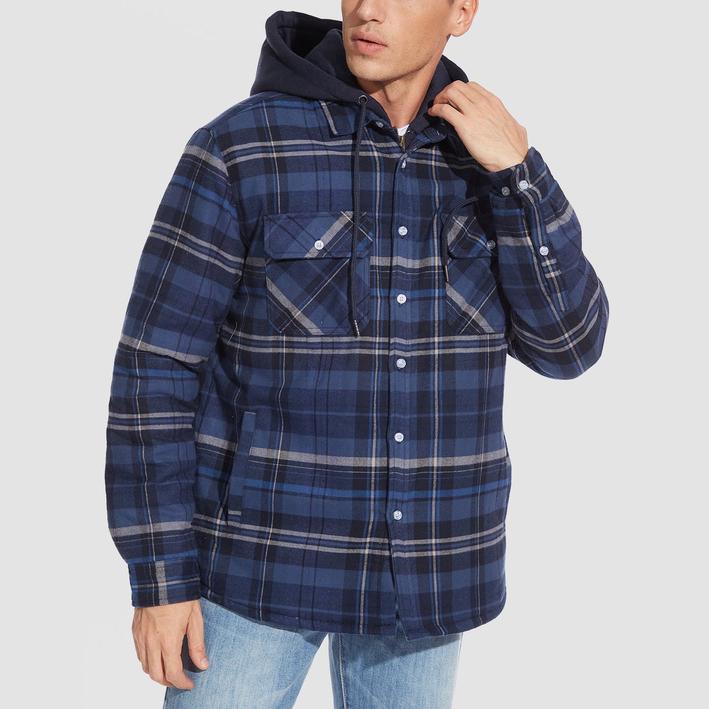 Harry Jacket | Flanelle avec Capuche Amovible