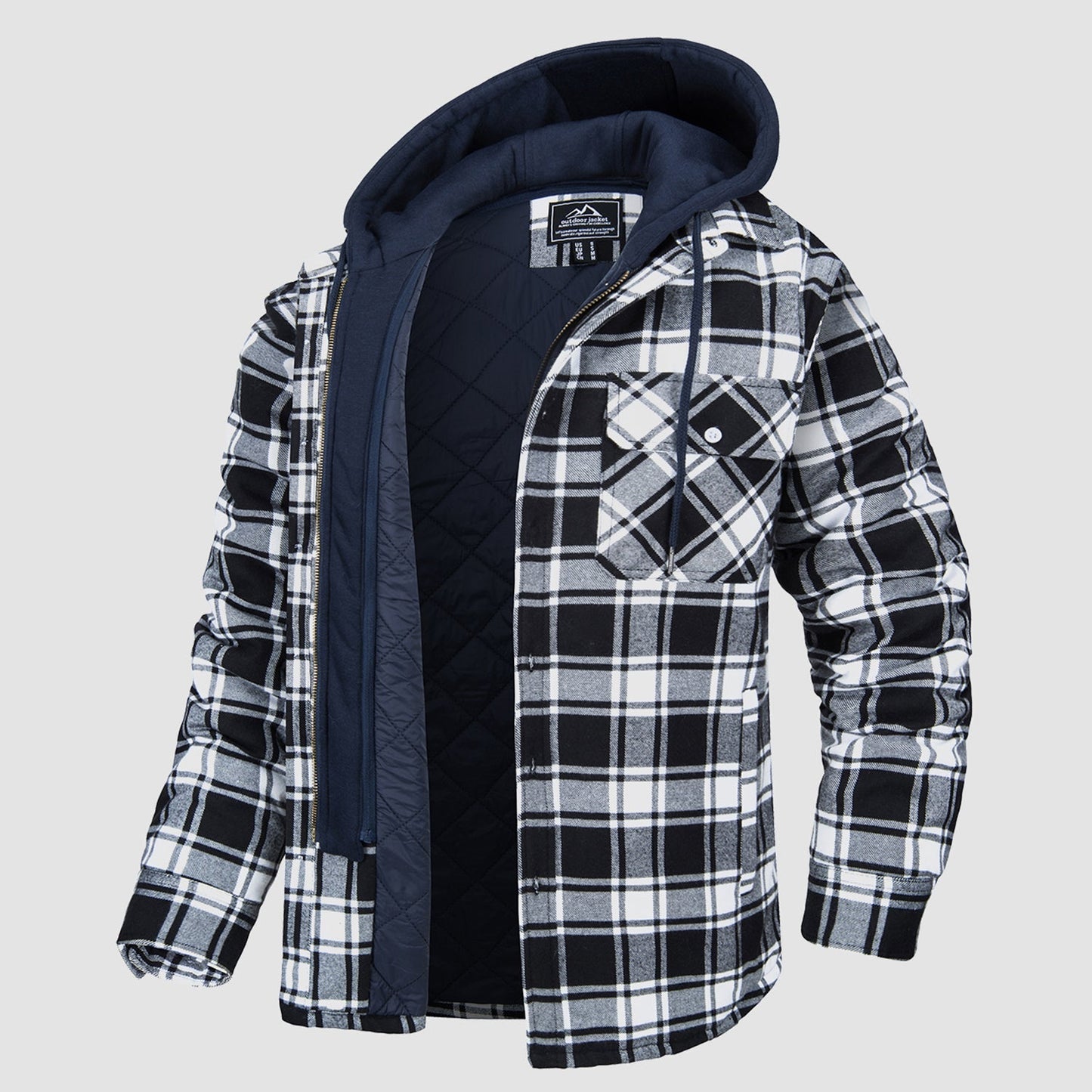 Harry Jacket | Flanelle avec Capuche Amovible