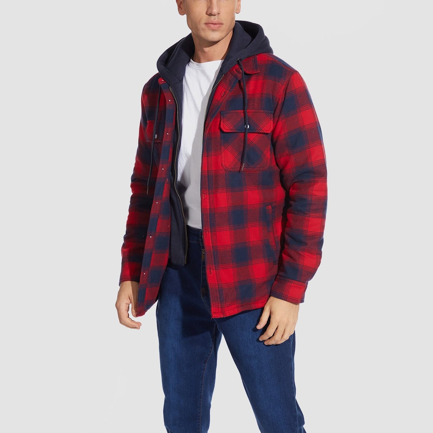 Harry Jacket | Flanelle avec Capuche Amovible