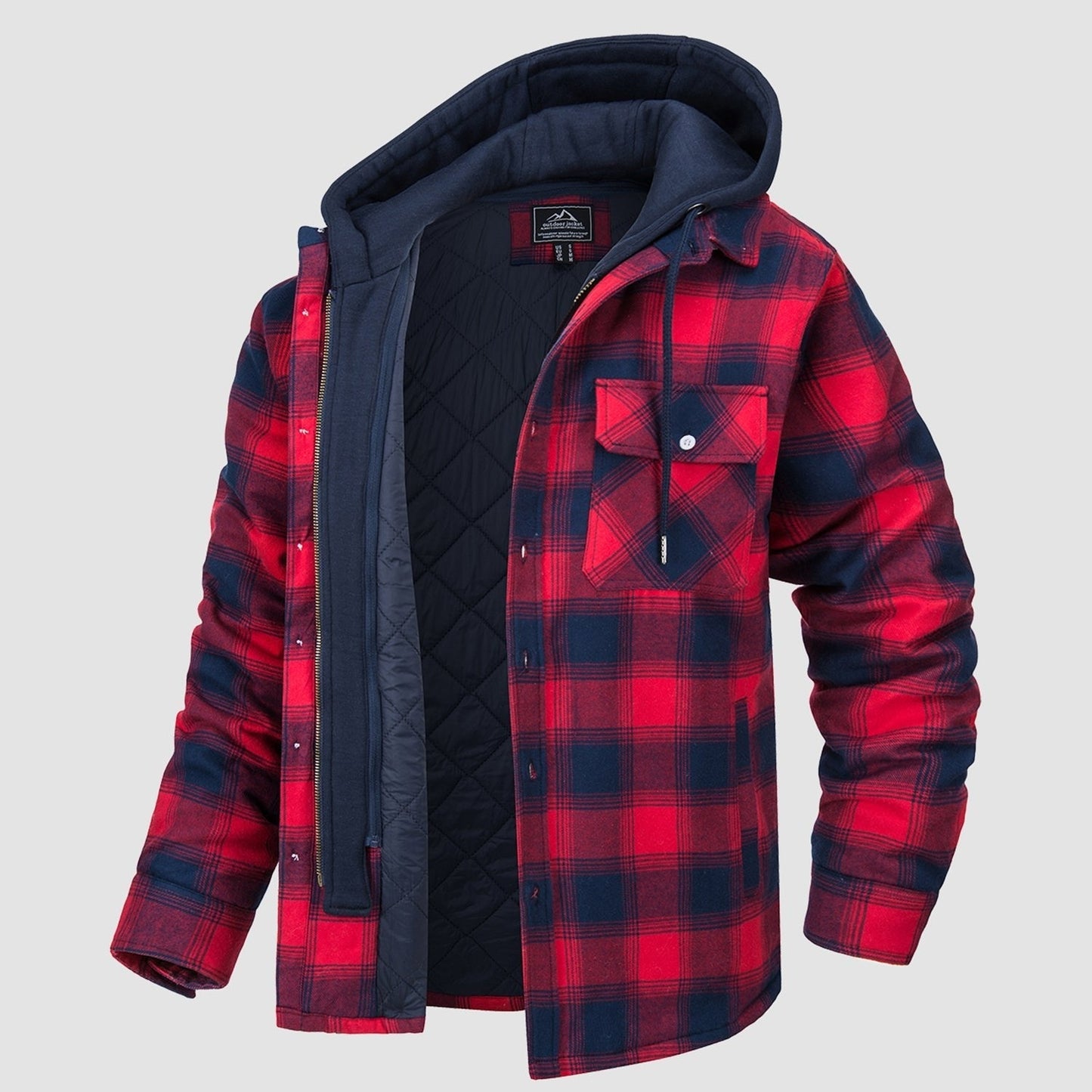 Harry Jacket | Flanelle avec Capuche Amovible