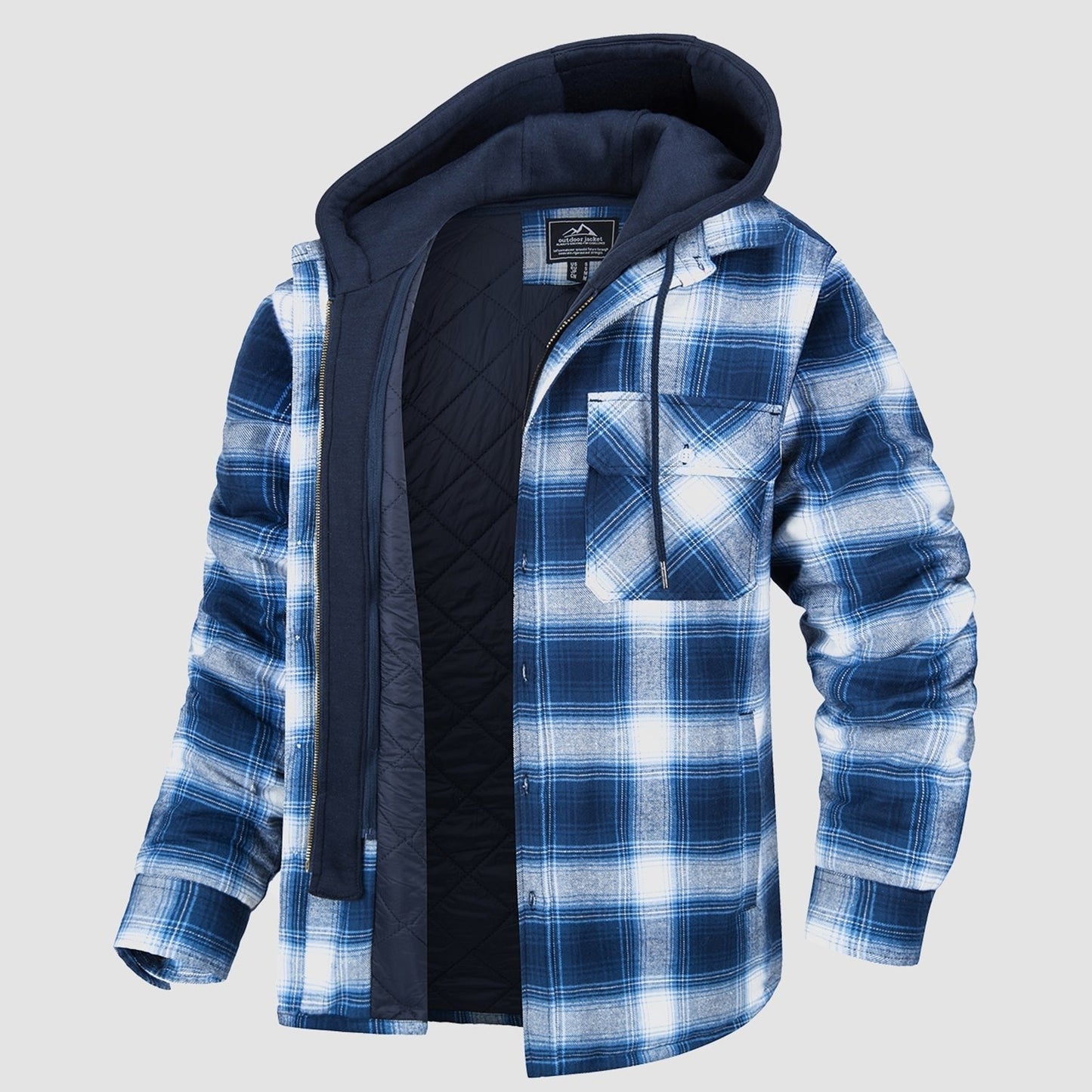 Harry Jacket | Flanelle avec Capuche Amovible
