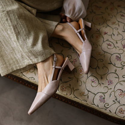 Escarpins Dante en cuir à bride arrière