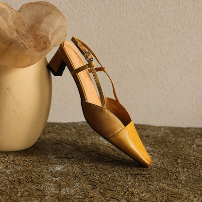 Escarpins Dante en cuir à bride arrière