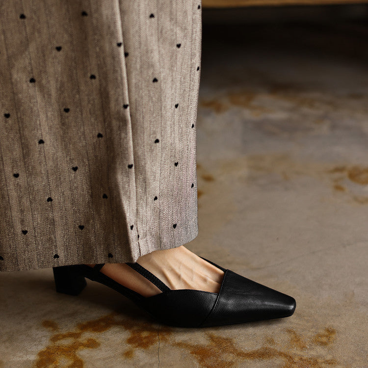 Escarpins Dante en cuir à bride arrière