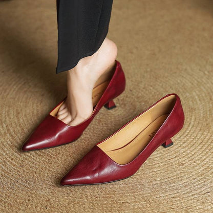 Chaussures à talons sculptés en cuir Noah