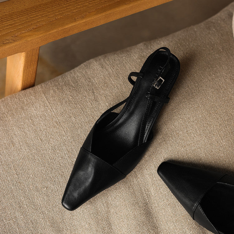 Escarpins Dante en cuir à bride arrière