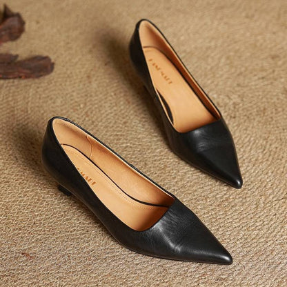 Chaussures à talons sculptés en cuir Noah